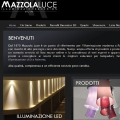 Restyling sito web Mazzola Luce