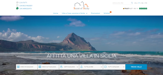 Slideshow e Filtro - 'Ville in affitto in Sicilia I Scent of Sicily' -